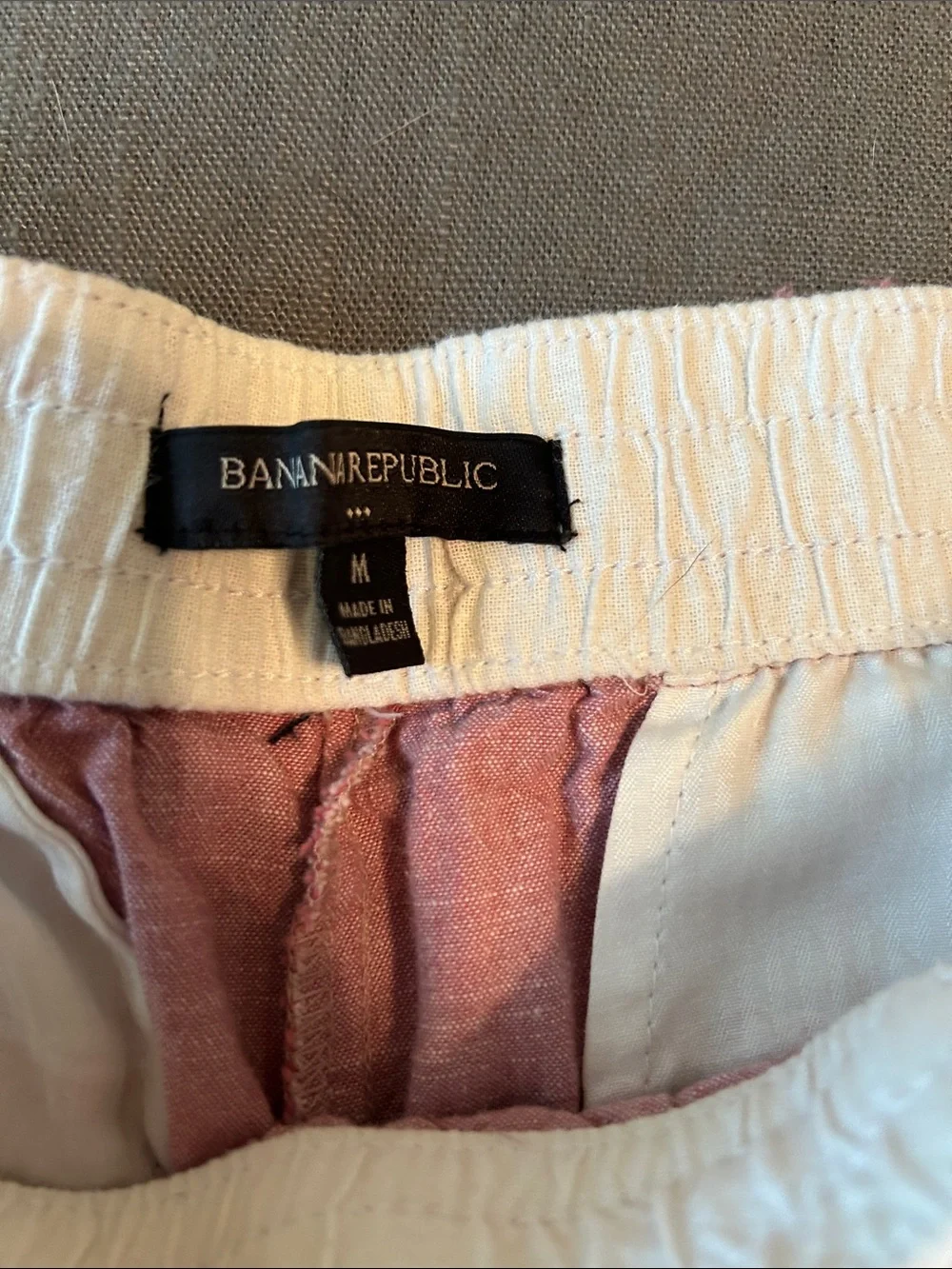 Banana Republic Men's Elastic waist Cotton Drawstring Shorts- 2 pairs